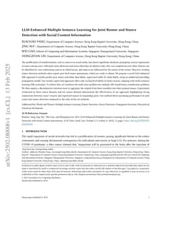 LLM-Enhanced Multiple Instance Learning for Joint Rumor and Stance Detection with Social Context Information