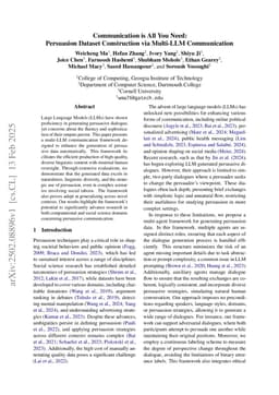 Communication is All You Need: Persuasion Dataset Construction via Multi-LLM Communication