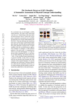 The Stochastic Parrot on LLM's Shoulder: A Summative Assessment of Physical Concept Understanding