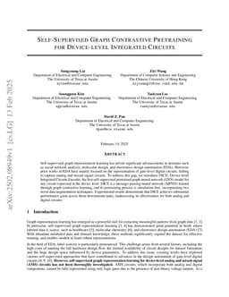 Self-Supervised Graph Contrastive Pretraining for Device-level Integrated Circuits