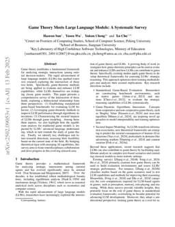 Game Theory Meets Large Language Models: A Systematic Survey