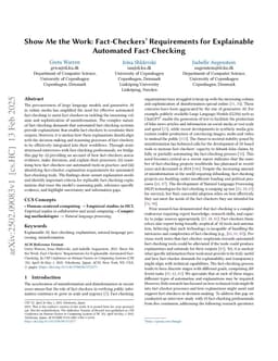 Show Me the Work: Fact-Checkers' Requirements for Explainable Automated Fact-Checking