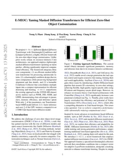 E-MD3C: Taming Masked Diffusion Transformers for Efficient Zero-Shot Object Customization