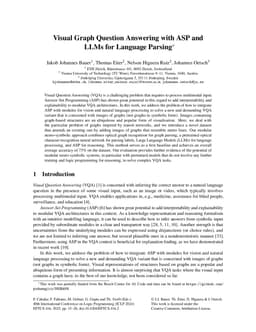 Visual Graph Question Answering with ASP and LLMs for Language Parsing