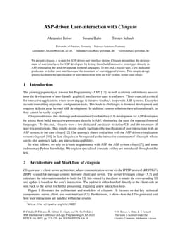 ASP-driven User-interaction with Clinguin