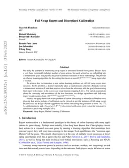 Full Swap Regret and Discretized Calibration