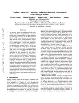 This looks like what? Challenges and Future Research Directions for Part-Prototype Models