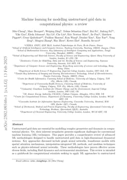 Machine learning for modelling unstructured grid data in computational physics: a review