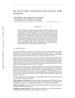 On multi-token prediction for efficient LLM inference