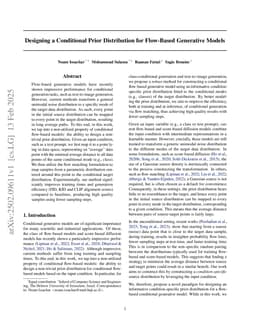 Designing a Conditional Prior Distribution for Flow-Based Generative Models