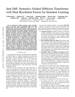 Imit Diff: Semantics Guided Diffusion Transformer with Dual Resolution Fusion for Imitation Learning
