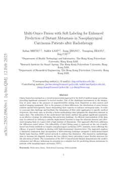 Multi-Omics Fusion with Soft Labeling for Enhanced Prediction of Distant Metastasis in Nasopharyngeal Carcinoma Patients after Radiotherapy