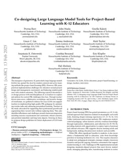 Co-designing Large Language Model Tools for Project-Based Learning with K12 Educators