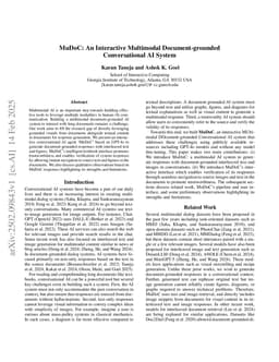 MuDoC: An Interactive Multimodal Document-grounded Conversational AI System