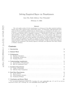 Solving Empirical Bayes via Transformers