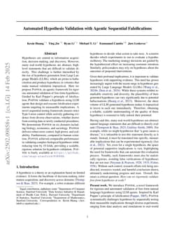 Automated Hypothesis Validation with Agentic Sequential Falsifications