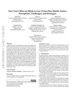 How Users Who are Blind or Low Vision Play Mobile Games: Perceptions, Challenges, and Strategies