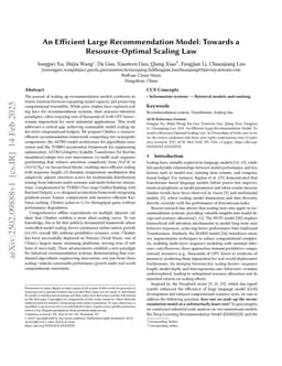 An Efficient Large Recommendation Model: Towards a Resource-Optimal Scaling Law