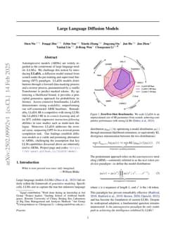 Large Language Diffusion Models