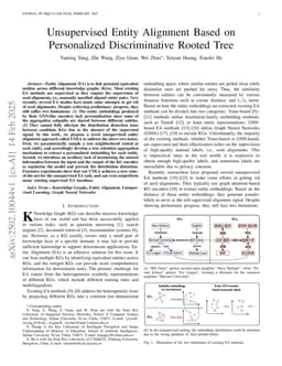 Unsupervised Entity Alignment Based on Personalized Discriminative Rooted Tree