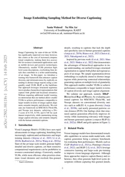Image Embedding Sampling Method for Diverse Captioning