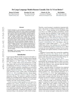 Do Large Language Models Reason Causally Like Us? Even Better?