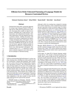 Efficient Zero-Order Federated Finetuning of Language Models for Resource-Constrained Devices