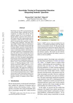 Knowledge Tracing in Programming Education Integrating Students' Questions