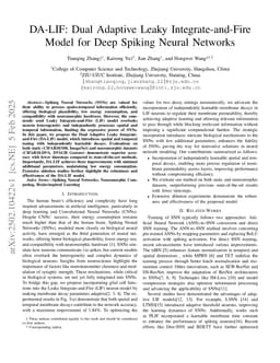 DA-LIF: Dual Adaptive Leaky Integrate-and-Fire Model for Deep Spiking Neural Networks