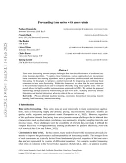 Forecasting time series with constraints
