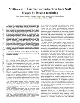 Multi-view 3D surface reconstruction from SAR images by inverse rendering