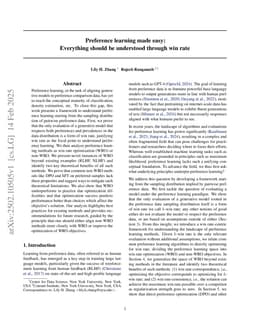 Preference learning made easy: Everything should be understood through win rate