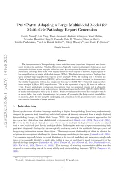 PolyPath: Adapting a Large Multimodal Model for Multi-slide Pathology Report Generation