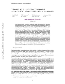 Towards Self-Supervised Covariance Estimation in Deep Heteroscedastic Regression