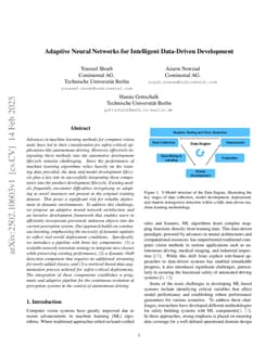 Adaptive Neural Networks for Intelligent Data-Driven Development