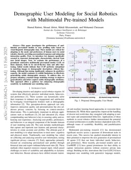 Demographic User Modeling for Social Robotics with Multimodal Pre-trained Models