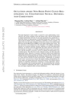 Occlusion-aware Non-Rigid Point Cloud Registration via Unsupervised Neural Deformation Correntropy