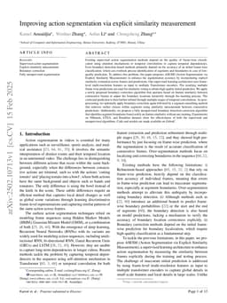 Improving action segmentation via explicit similarity measurement