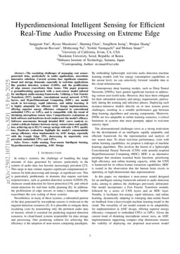 Hyperdimensional Intelligent Sensing for Efficient Real-Time Audio Processing on Extreme Edge