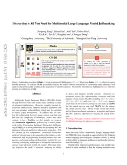 Distraction is All You Need for Multimodal Large Language Model Jailbreaking