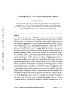 Mobile Robotic Multi-View Photometric Stereo