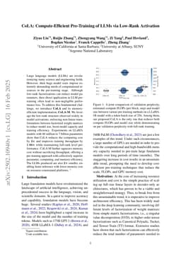 CoLA: Compute-Efficient Pre-Training of LLMs via Low-Rank Activation