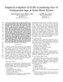 Empirical evaluation of LLMs in predicting fixes of Configuration bugs in Smart Home System