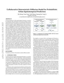 Collaborative Deterministic-Diffusion Model for Probabilistic Spatiotemporal Prediction