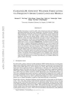 ClimateLLM: Efficient Weather Forecasting via Frequency-Aware Large Language Models
