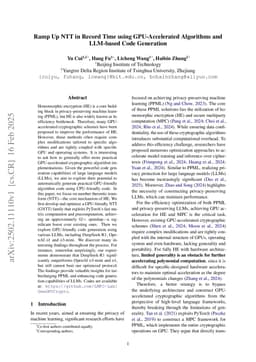 Ramp Up NTT in Record Time using GPU-Accelerated Algorithms and LLM-based Code Generation