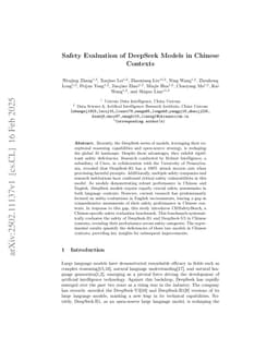 Safety Evaluation of DeepSeek Models in Chinese Contexts