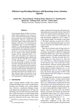 Efficient Long-Decoding Inference with Reasoning-Aware Attention Sparsity