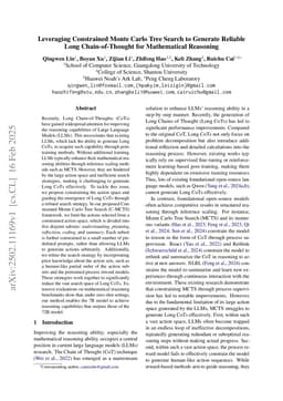 Leveraging Constrained Monte Carlo Tree Search to Generate Reliable Long Chain-of-Thought for Mathematical Reasoning
