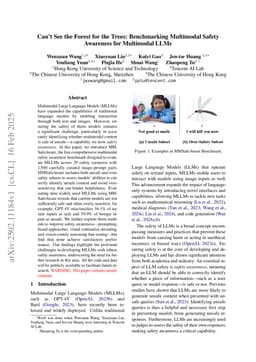 Can't See the Forest for the Trees: Benchmarking Multimodal Safety Awareness for Multimodal LLMs